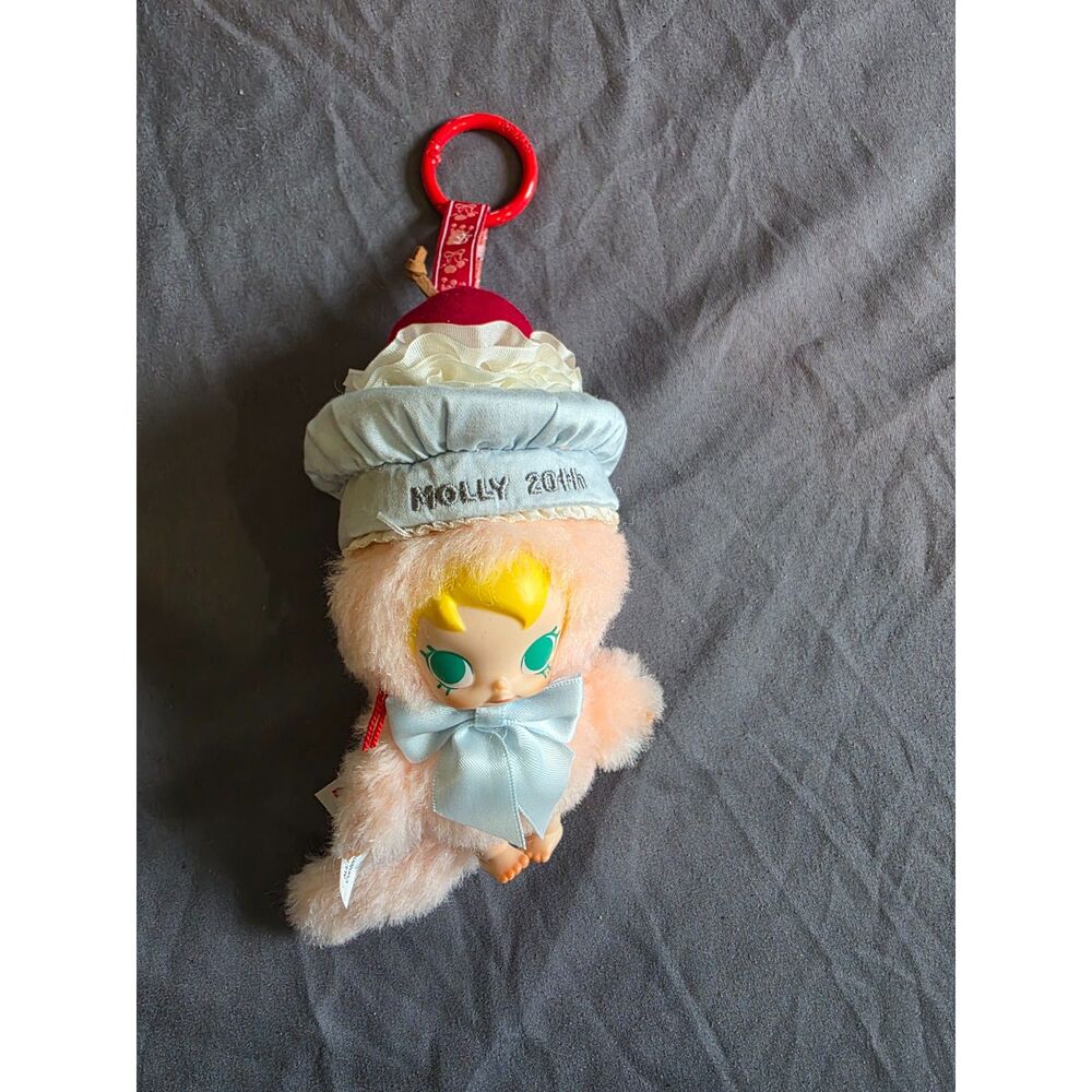 Pop Mart Molly 20th Anniversary Plush Keychain Blind Box Figure Pendant